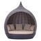 Homeroots Teardrop Shaped Brown and Beige Daybed 392017 - alternate 1