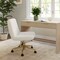 Martha Stewart Eloise Upholstered Office Chair in Off White/Polished Brass CH-232196-2-CR-GLD-MS - alternate 2
