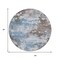 Homeroots 8' Brown And Sky Blue Round Abstract Washable Indoor Outdoor Area Rug 631965 - alternate 2