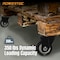 Powertec 2in Caster Wheels Set, 2 w/ Brake, 350 lbs Cap. 360° Swivel, Plate Mounted, PU Castor Wheels 17219 - alternate 2