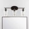 Jonathan Y Jayne 23" 3-Light Iron/Seeded Glass Cottage Rustic LED Vanity Light, Oil Rubbed Bronze JYL7547A - alternate 2