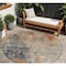 Homeroots 8' Khaki Gray And Copper Round Abstract Washable Indoor Outdoor Area Rug 606112 - alternate 1
