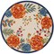 Homeroots 8' Ivory Orange and Blue Round Floral Indoor Outdoor Area Rug 527632 - alternate 3