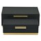 Homeroots Set of Two Black And Gold Nesting Decorative Storage Boxes With Lids, 2PK 712919 - alternate 2