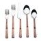 Homeroots Matte Copper Stainless Steel Twenty Piece Hand Forged Flatware Set 568829 - alternate 2