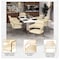 Leisuremod Axis Collection Modern Gold Dining Chair in Beige, 4PK ACG22BG4 - alternate 2