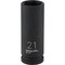 Channellock 1/2'' Drive 21 mm 6-Point Deep Metric Impact Socket 302918 - alternate 1