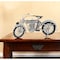 Homeroots 6" White Metal Hand Painted Model Motorcycle Tabletop Sculpture 401130 - alternate 3