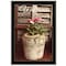 Homeroots Welcome Roses 2 Black Framed Print Wall Art 404309 - alternate 1