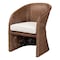 Bali & Pari Memphis Bohemian Peanut Brown Braided Rattan Arm Chair 255-14075-ZORO - alternate 1
