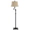 Homeroots 61" Bronze Swing Arm Floor Lamp With Brown Square Shade 526258 - alternate 1
