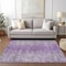 Homeroots 3' X 5' Plum Purple And Silver Oriental Washable Indoor Outdoor Area Rug 588834 - alternate 2