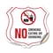 Signmission No Smoking Shield Sign No Smoking Eating, 18 inch X 18 inch, Vinyl Decal, 2PK SHI-D-2PACK-18-400 - alternate 1