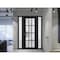 Vdomdoors Front Exterior Prehung FiberGlass Door Frosted Glass / Manux 8312 Matte Black / 2 Sidelight Exterio MANUX8312EXD-BLK-W16+36+16 x H80-LH - alternate 1