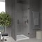 Fab Glass And Mirror Frameless Corner Swing Single Hinged Glass Shower Door Ravello Series with Matte Black Finish 2 SHRO28X75MB - alternate 3