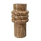 Homeroots 8" Brown Genuine Marble Ridged Table Vase 574240 - alternate 2