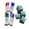 Flipside 9 x 12 Magnetic Dry Erase Board + Colored Markers + Student Eraser Class, 12PK 31004 - alternate 2