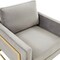 Leisuremod Lincoln Velvet Accent Armchair with Gold Frame, Light Grey LA31LGR - alternate 2