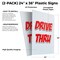 Signmission Drive-thru, Plastic Signs Only 24 Inch x 36 Inch, Corrugated Plastic, 2PK CSB-2436-2PACK-Drive-thru - alternate 2