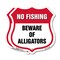 Signmission No Fishing Shield Sign Beware Of Alligat, 12 inch X 12 inch, Plastic Sign, 2PK SHI-P-2PACK-12-394 - alternate 1