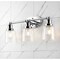 Jonathan Y Beverly 22.5" 3-Light Iron/Seeded Glass Classic Cottage LED Vanity Light, Chrome JYL7532A - alternate 2