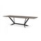 Homeroots 118" Gray And Black Ceramic And Metal Trestle Base Dining Table 487876 - alternate 2