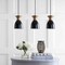 Jonathan Y Edison 33.25" Linear 3-Light Metal Linear LED Pendant, Black/Brass Gold JYL6138A - alternate 2