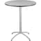 Iceberg CafeWorks Cafe/Breakroom Table, Gray Laminated Melamine Top, Silver Steel Frame, 36 in Dia x 42 in H 65667 - alternate 1