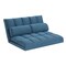 Homeroots 45" Blue Futon Convertible Sleeper Loveseat and Toss Pillows 526458 - alternate 1