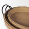 Homeroots Set of Two Brown Jute Hand Finished Oval Vanity Tray With Handles 731279 - alternate 2