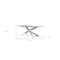 Homeroots 72" Clear and Silver Glass and Metal Cross Leg Base Dining Table 555141 - alternate 2