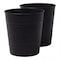 Happimess Riley Modern Classic Hammered Steel Accent 2 Gal Waste Bin, Matte Black, 2PK HPM1111A-SET2 - alternate 2