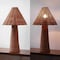 Jonathan Y Kara 26.5" Modern Coastal Woven Rattan Tapered Cylinder LED Table Lamp, Dark Brown JYL5705A - alternate 3