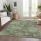 Homeroots 3' X 5' Fern Green And Olive Green Floral Washable Indoor Outdoor Area Rug 604120 - alternate 3