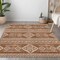 Homeroots 5' X 8' Orange And Ivory Southwestern Washable Indoor Outdoor Area Rug 593709 - alternate 3