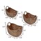Happimess Nellie Farmhouse Classic Hand-Woven Hyacinth Storage Boat Baskets with Handles, Brown, 3PK BSK2002B-3SET - alternate 2