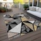 Homeroots 8' X 10' Black Beige And Gray Geometric Washable Indoor Outdoor Area Rug 600351 - alternate 2