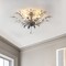 Jonathan Y Elisana 26" 4-Light Contemporary Bohemian Iron/Acrylic LED Semi Flush Mount, Silver Gray/Clear JYL9550A - alternate 3
