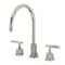 Kingston Brass Widespread Bathroom Faucet with Knurled Handle and Brass Pop-Up, Polished Nickel KS8926KNL - alternate 1