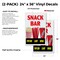 Signmission Snack Bar, Vinyl Decals Only 24 Inch x 36 Inch, Vinyl Decal, 2PK DSB-2436-2PACK-Snack Bar - alternate 2