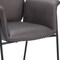 Homeroots 31" Brown And Black Faux Leather And Faux Leather Arm Chair 564975 - alternate 2