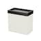 Gatco Modern Rectangular 3 Gal. Wastebasket, Matte Pearl/Matte Black Lid 1939MX - alternate 1