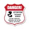 Signmission Pregnant Women Shield Sign Danger! Atten, 12 Inch X 12 Inch, Plastic Sign SHI-P-12-433 - alternate 1