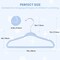 Simple Deluxe Kids Velvet Hangers, 11 Inch Durable Children Hangers for Closet, Blue, 30PK HKHANGVELVETKID30BLU - alternate 2