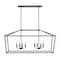 Jonathan Y Oria 46" 8-Light Iron Farmhouse Industrial Lantern LED Pendant, Oil Rubbed Bronze/Faux Wood JYL1324A - alternate 2