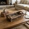 Homeroots 20in Dark Brown Reclaimed Wood Handmade Serving Tray With Handles 724223 - alternate 4