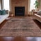 Homeroots 5' X 8' Brown And Charcoal Floral Washable Indoor Outdoor Area Rug 631006 - alternate 2