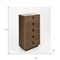 Homeroots 28" Black and White Solid and Manufactured Wood Multi Drawer Standard Chest 491552 - alternate 2