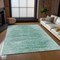 Homeroots 5' X 8' Aqua And Teal Blue Abstract Washable Indoor Outdoor Area Rug 587627 - alternate 3