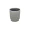 Homeroots Gray Ceramic 19 Ounce Striped Round Distressed Pot Planter 487470 - alternate 1